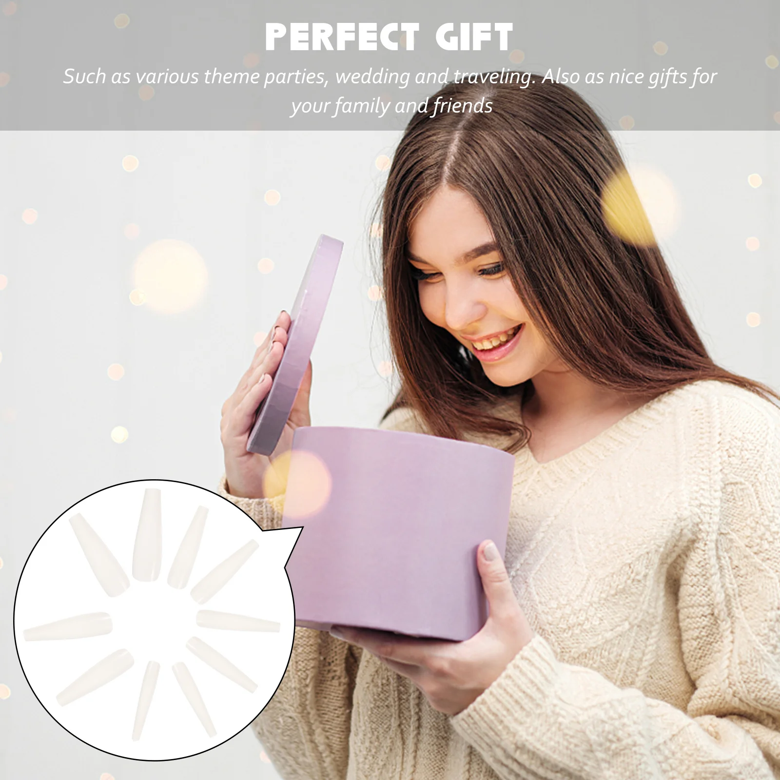 

500 шт. балетные накладные ногти с полным покрытием, длинные накладные наклейки для ногтей, прочные качественные салонные аксессуары для маникюра «сделай сам» для женщин, дизайн ногтей