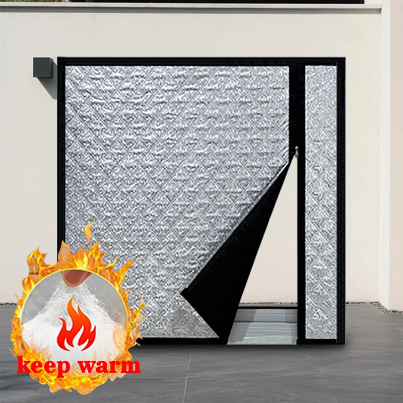 Zipper style winter cotton curtains,thickened windproof,cold proof,soundproof, self-adhesive sealed windows, warm and cold proof