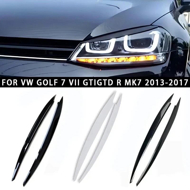 ل Volkswagen Golf 7 High 7 2013-2017 الجبهة العلوي الحاجب غطاء الجفن سيارة رئيس ضوء مصباح الجفون الحاجب اكسسوارات