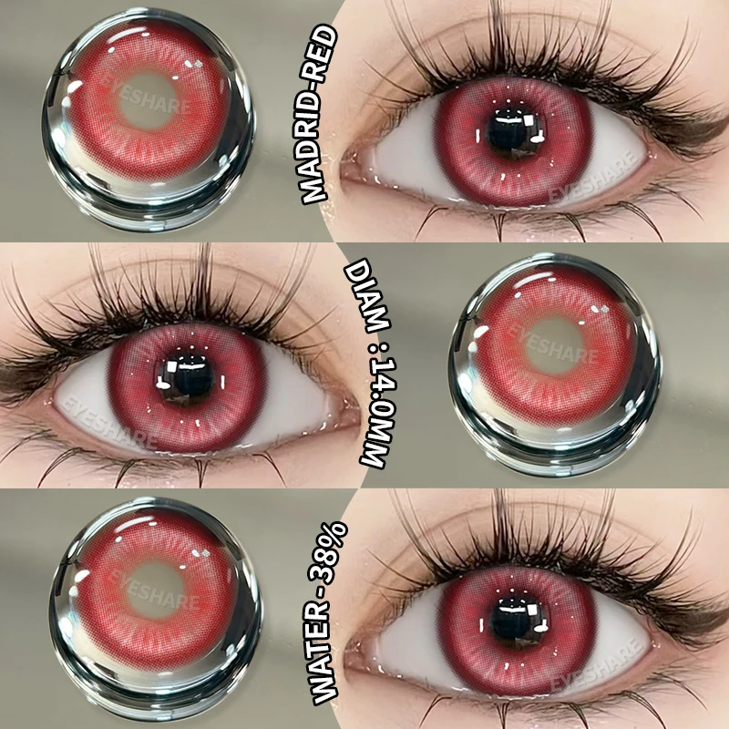 EYESHARE Halloween Cosplay Color Contact Lenses 1pair Cute Blue Contacts Anime Red Lenses Beautiful Pupils Green Eye Lens