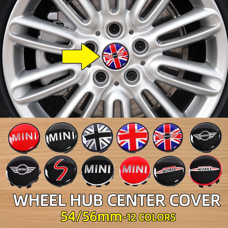 

4PCS 54mm 56mm Car Wheel Center Hub Caps Rim Covers Badge Emblem For BMW Mini Cooper One S JCW R56 R50 R53 R55 R57 R60 F55