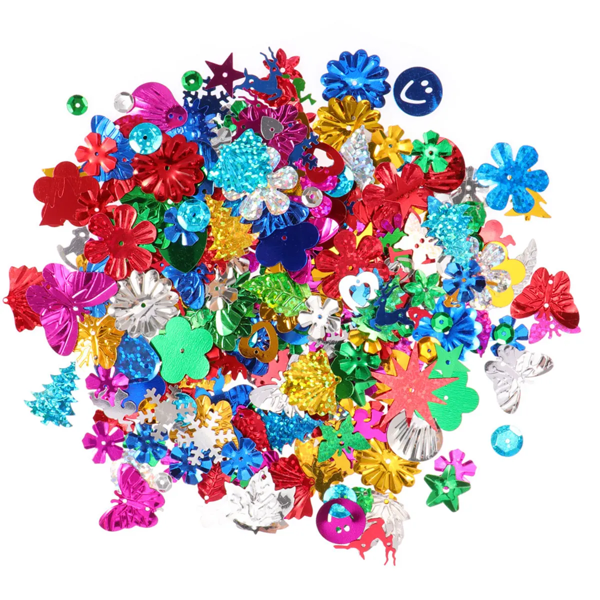 

30 Grams Flower Shaped Sequins Glitter Confetti Decoration Crafts Kids Colored Diy Pearlescent Multi Shaped Sequins Art Craft
