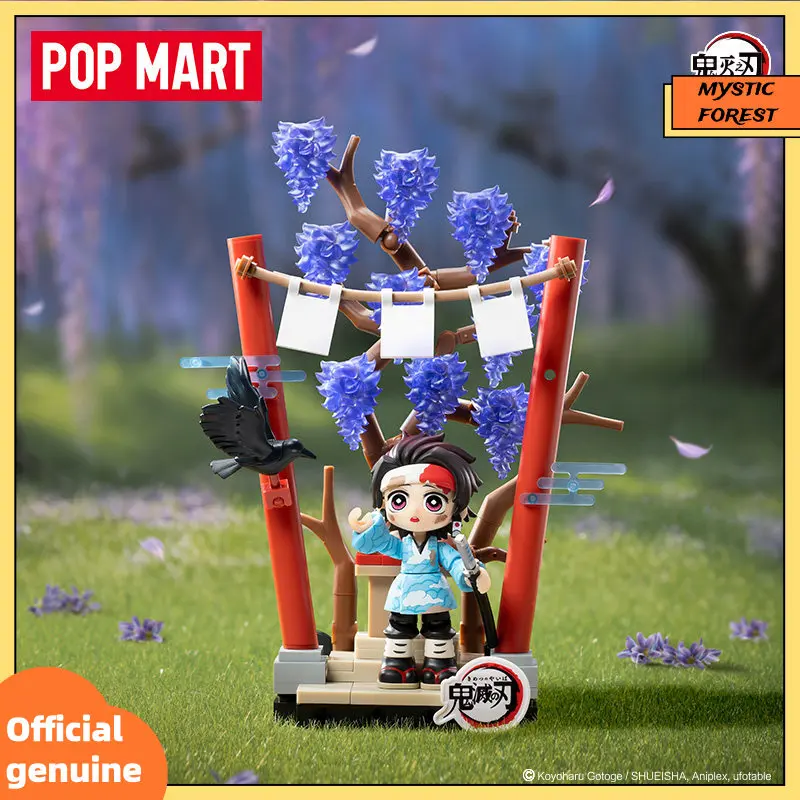 Figurines authentiques POP MART Demon Slayer Kimetsu Blocks, série Unwavering Resolve Arc, boîte mystère, jouets décoratifs, modèles, décoration intérieure, cadeaux