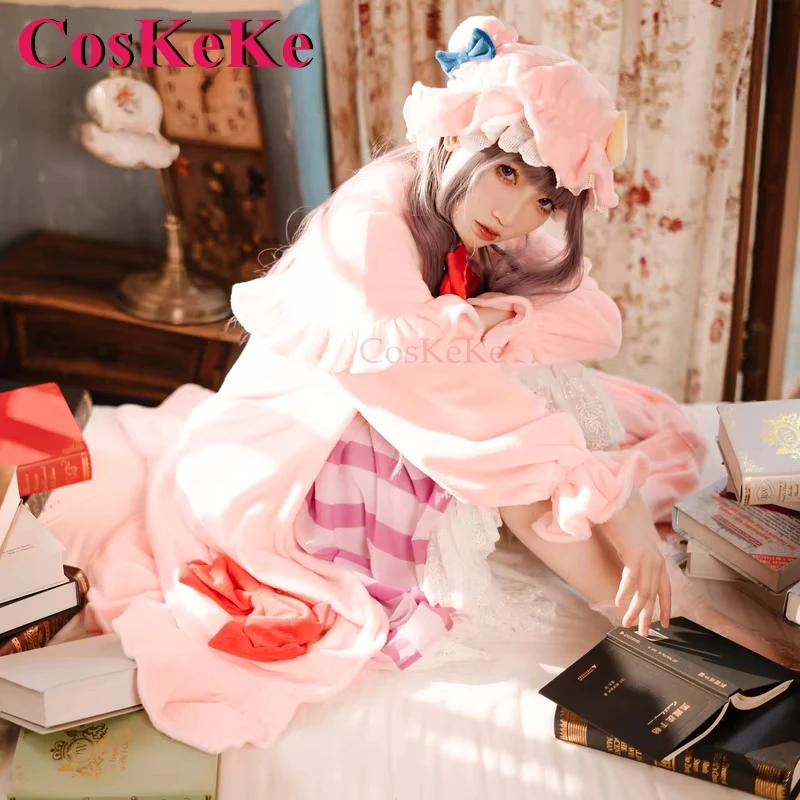 CosKeKe Patchouli Knowledge Cosplay Game Touhou Project Costume Sweet Lovely Homewear Pajamas Activity Party Role Play Clothing