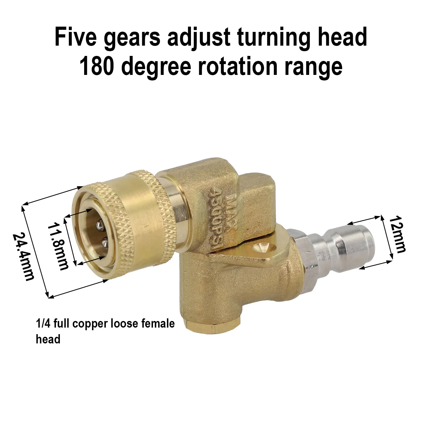 Practical Brand New High Quality Long Lasting Swivel Coupler Cleaner Nozzle Parts Rotatable Adapter Adjustable