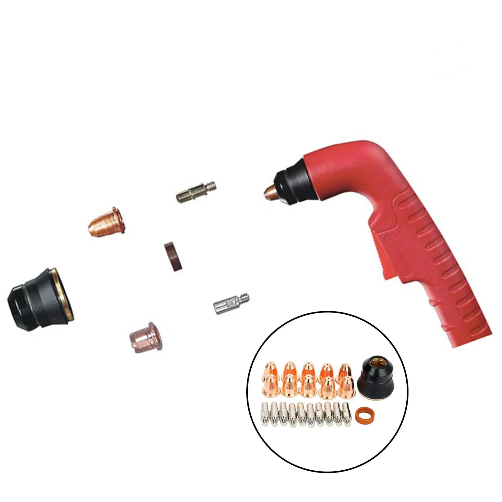 

22 Pieces Cutter Torch S45 Accessories, PTM-60 Welding Kit 0.8mm Nozzle Cover Tips, Air Diffuser Consumables Gadgets