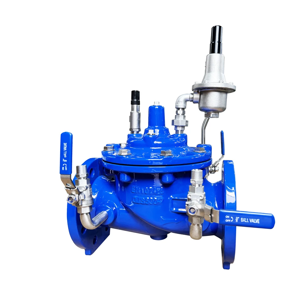 

Custom Controlled Electric Manual Hydraulic Water Pressure Reducing Valve Pilot Operated General Use For Gas Oil Water Diaphragm