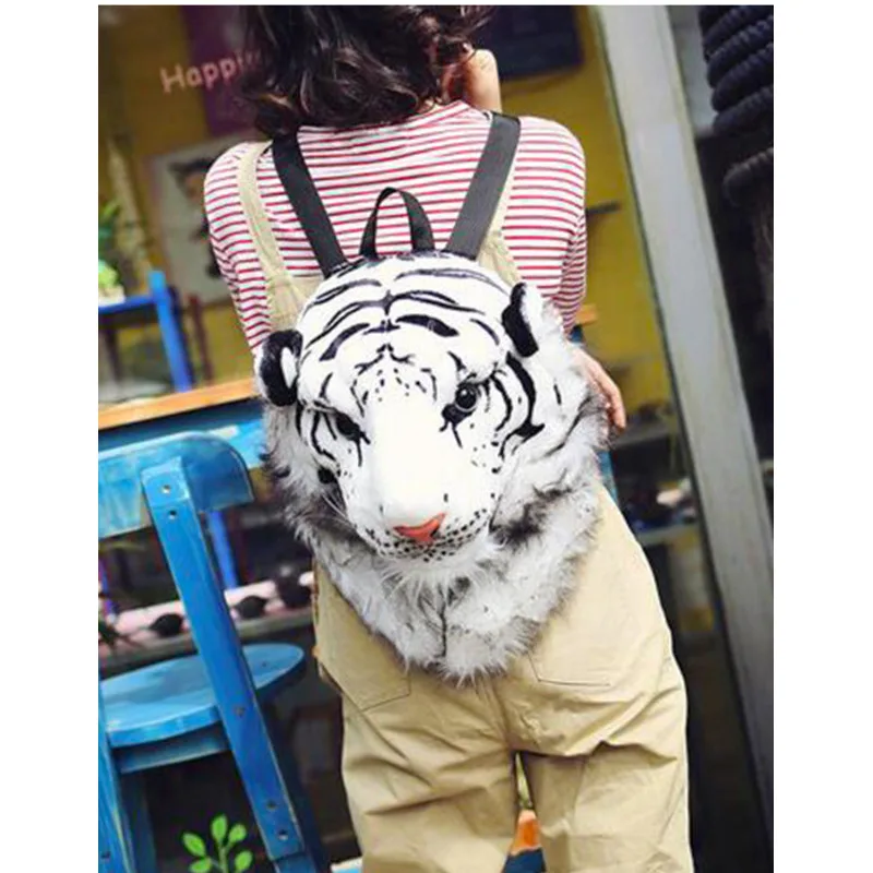 Pluche Tas Schouderrugzak Creatieve Trend Tijger Handtassen Voor Vrouwen Casual Hoge Kwaliteit Messenger Veelzijdige Luxe Crossbody