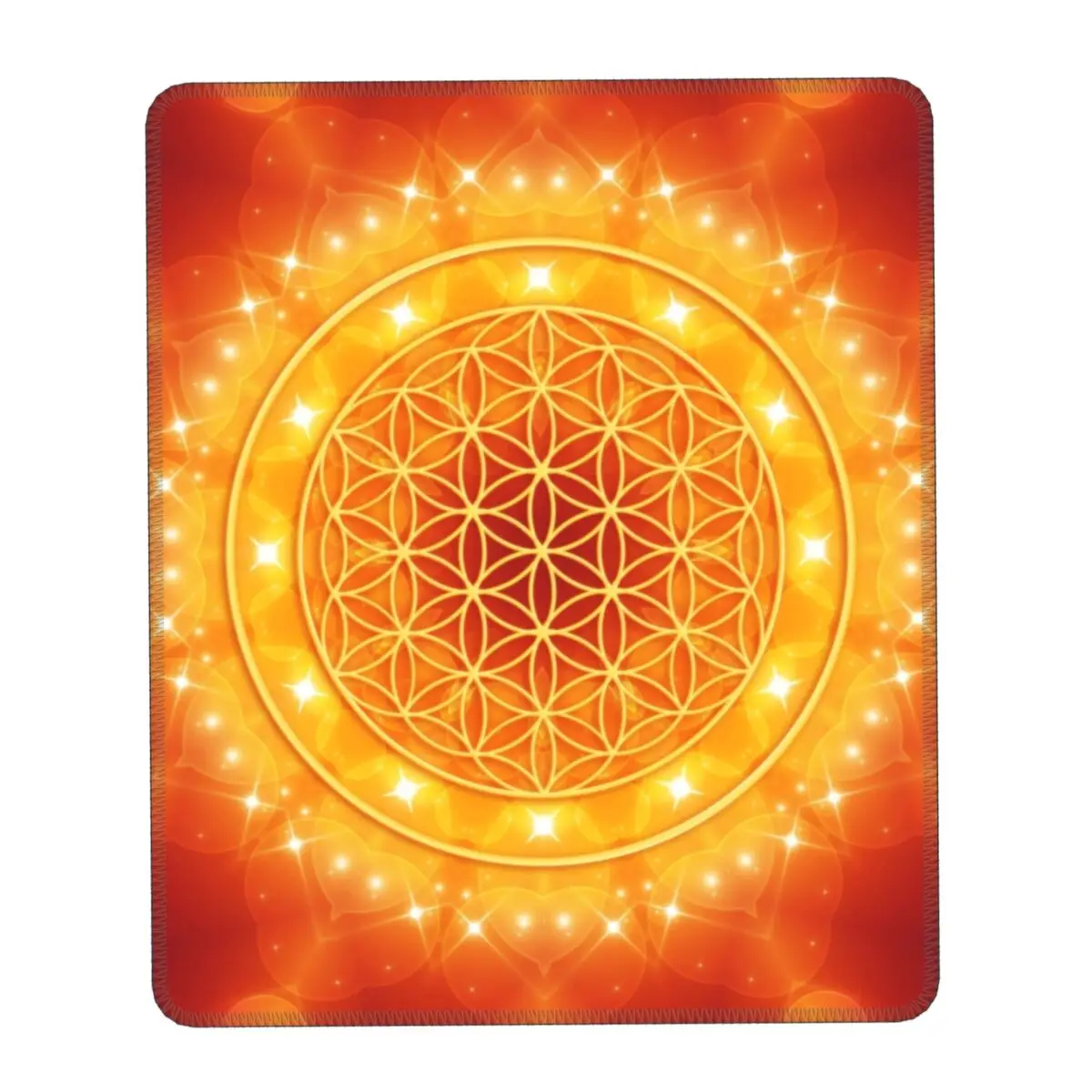 Flor da vida luz dourada computador mouse pad mousepad à prova dwaterproof água borracha geométrica mandala mouse esteira para gamer