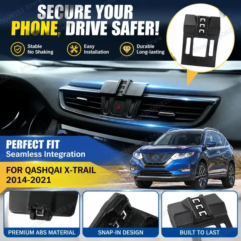 For Nissan Qashqai J11 X-Trail Rogue T32 T33 2014–2021 Car Phone Mount Adjustable GPS Holder Navigation Stand Hands-Free Auto
