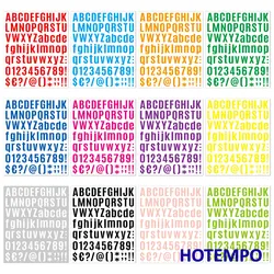 Alphabets Number Stickers, Party Gift Card Letter Scrapbook, Colorful Style, for DIY Creative Decoration, Funny Vinyl Sticker