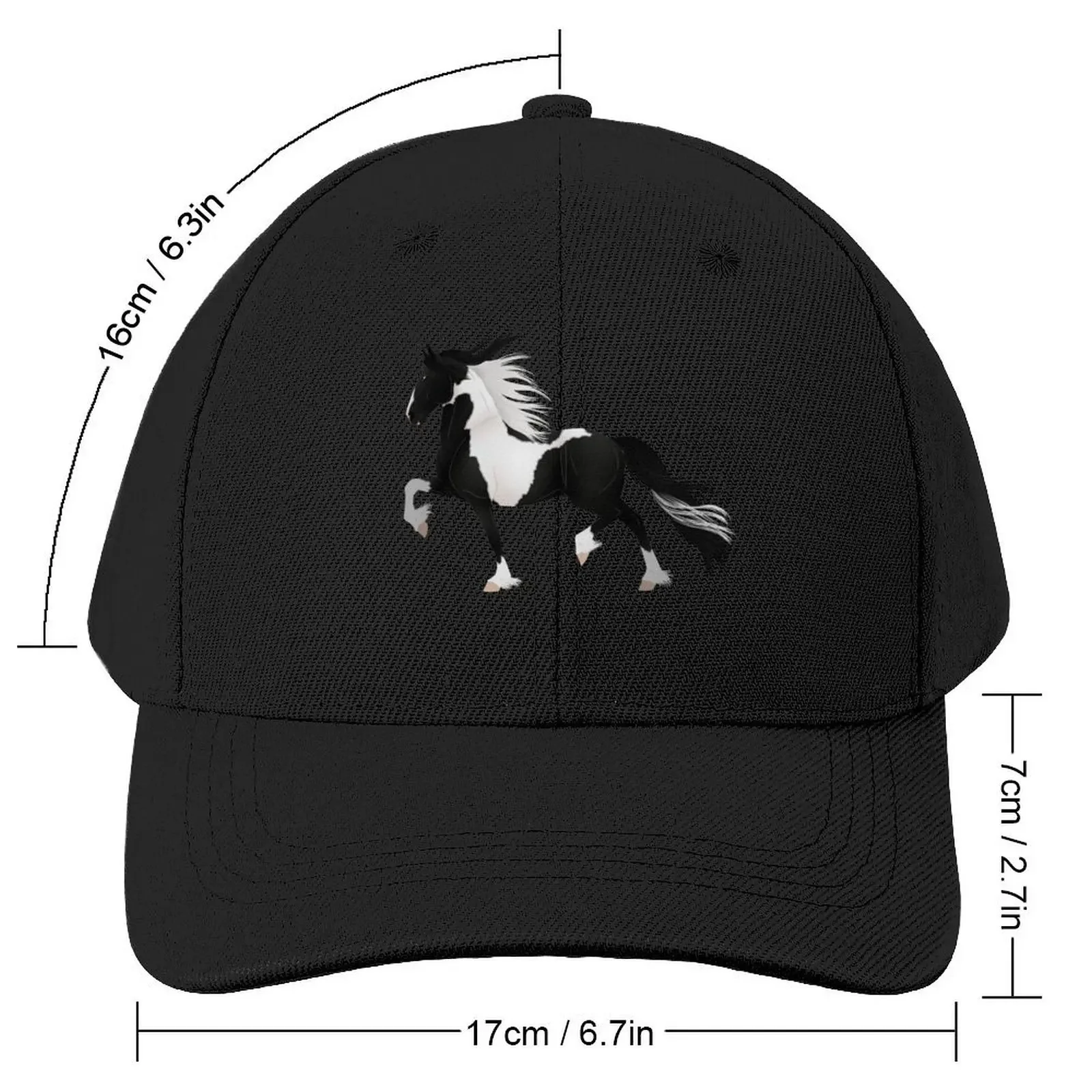 Barock Pinto Stallion - Equine Rampaige Baseball Cap Luxury Cap Gentleman Hat Hat Man For The Sun fishing hat Boy Women's