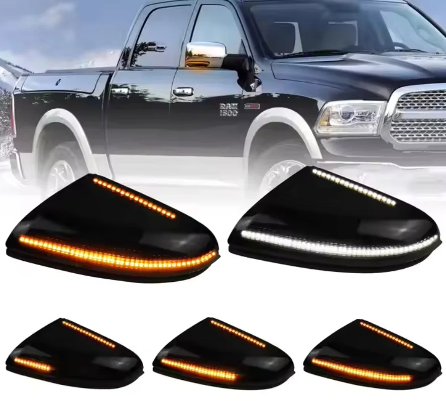 

Мигающий автомобильный указатель поворота, боковой габаритный фонарь для Dodge Ram Pickup 2009-2018, автомобильное зеркало заднего вида, указатель поворота