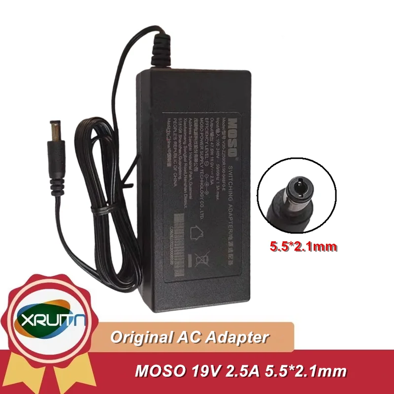 

Genuine MOSO 19V 2.5A Switching Power Adapter Charger MSA-Z2500IC19.0-48W-Q AC 47.5W AC Adaptor Power Supply 5.5*2.1mm Original