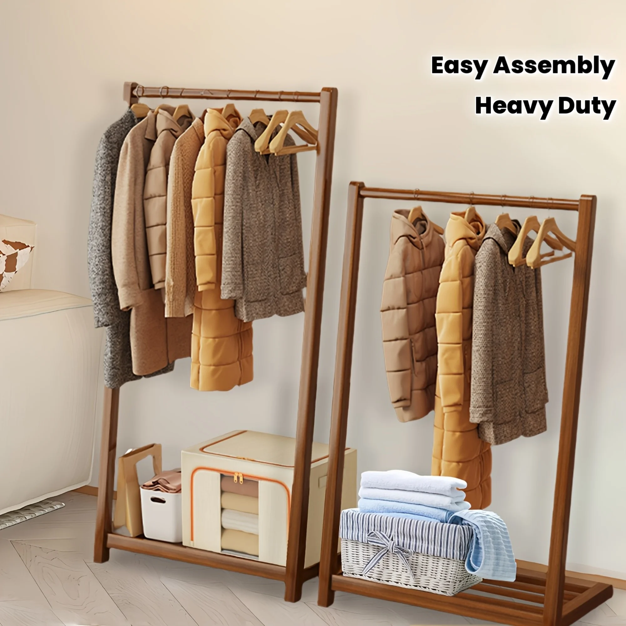 

Сверхмощная 4-уровневая сушилка для белья — отдельно стоящая вешалка для одежды с местом для хранения вещей, компактная складная конструкция