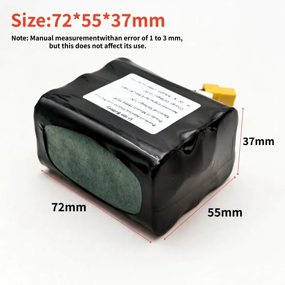 12V 12.6V 6.8Ah Li-ion Battery 3S2P NCR18650 Single Cell for Parrot Disco Drones - High Capacity 12V Battery for Various Drones - view 4