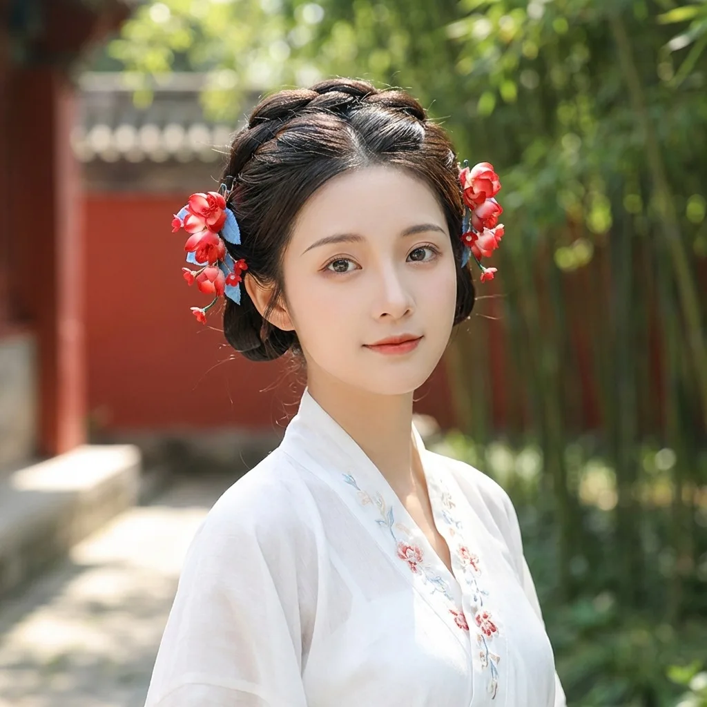 Bracelet Hand String Antique Hanfu Versatile Chinese Style National Style Hairpin Accessories Mori Elegant Red And Blue Contrast