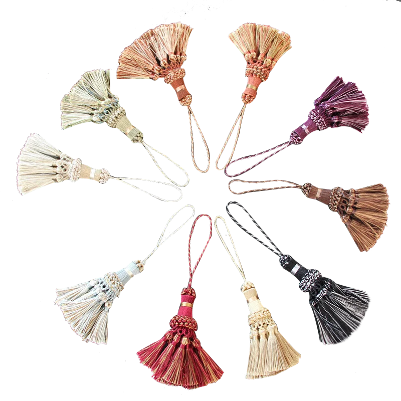 2Pcs Tassels For Keychains Small Tassel Fringe Trim Decoration Hanging Pendant DIY Room Accessories Jewelry Accessories