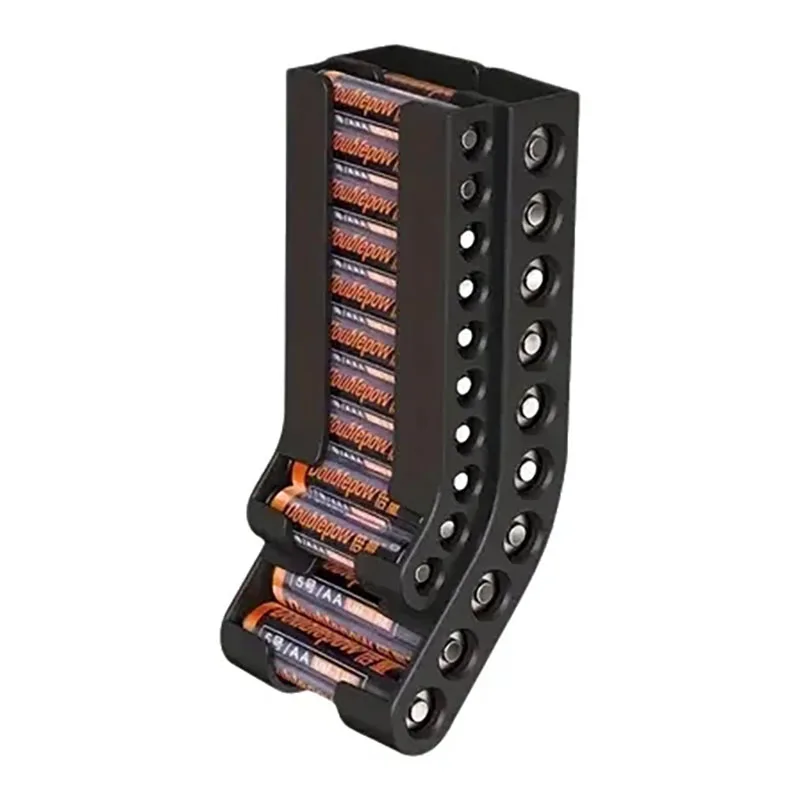 10 Pcs AAA&AA Battery Wall Mounted Storage Bracket Holder Sorting Display Rack Battery Storage Organizer Combo Keeper Dispense