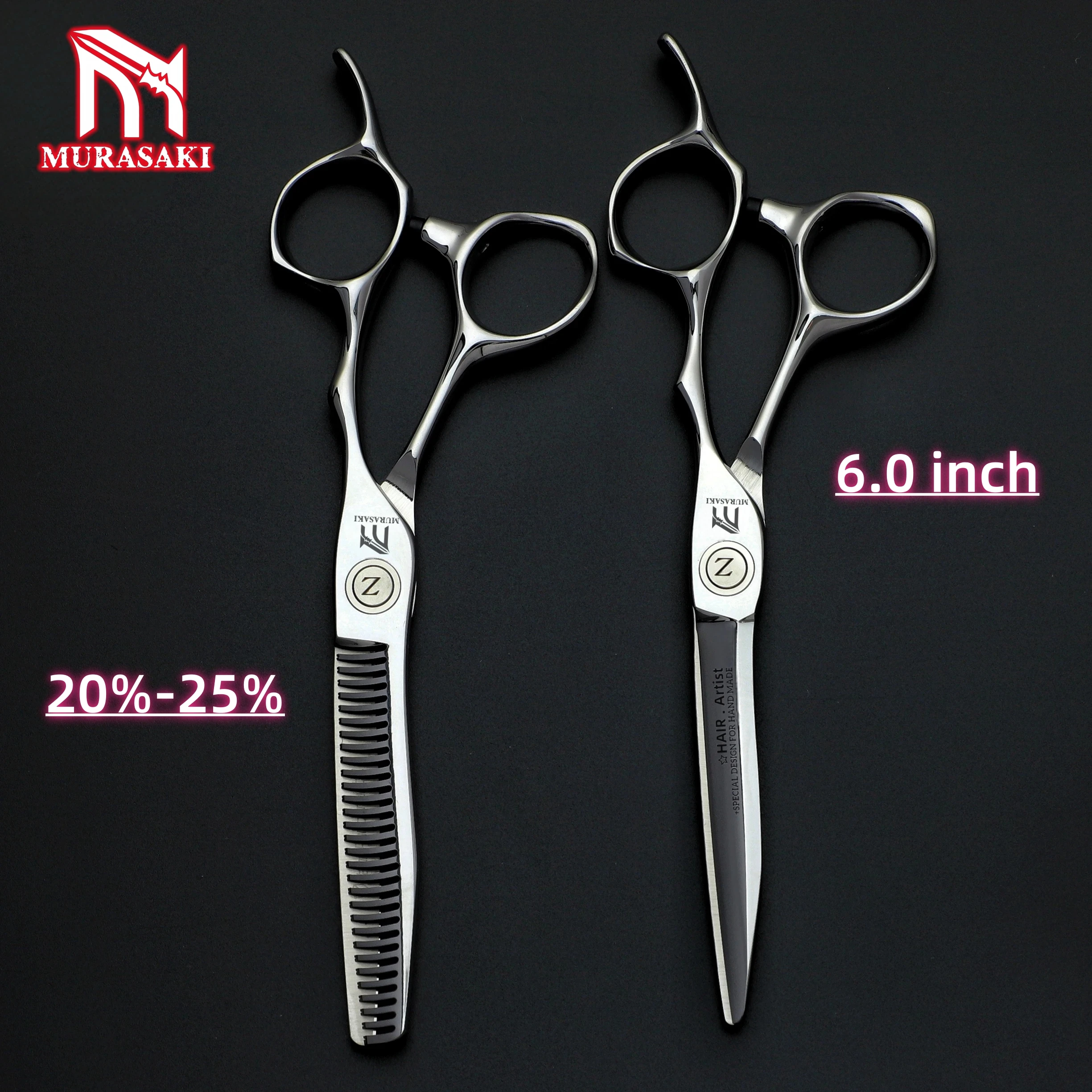 Professional Barber scissors，6.5-6.8 inches set，Hair thinning shears，440C steel Hairdressing scissors，High-end barber tool