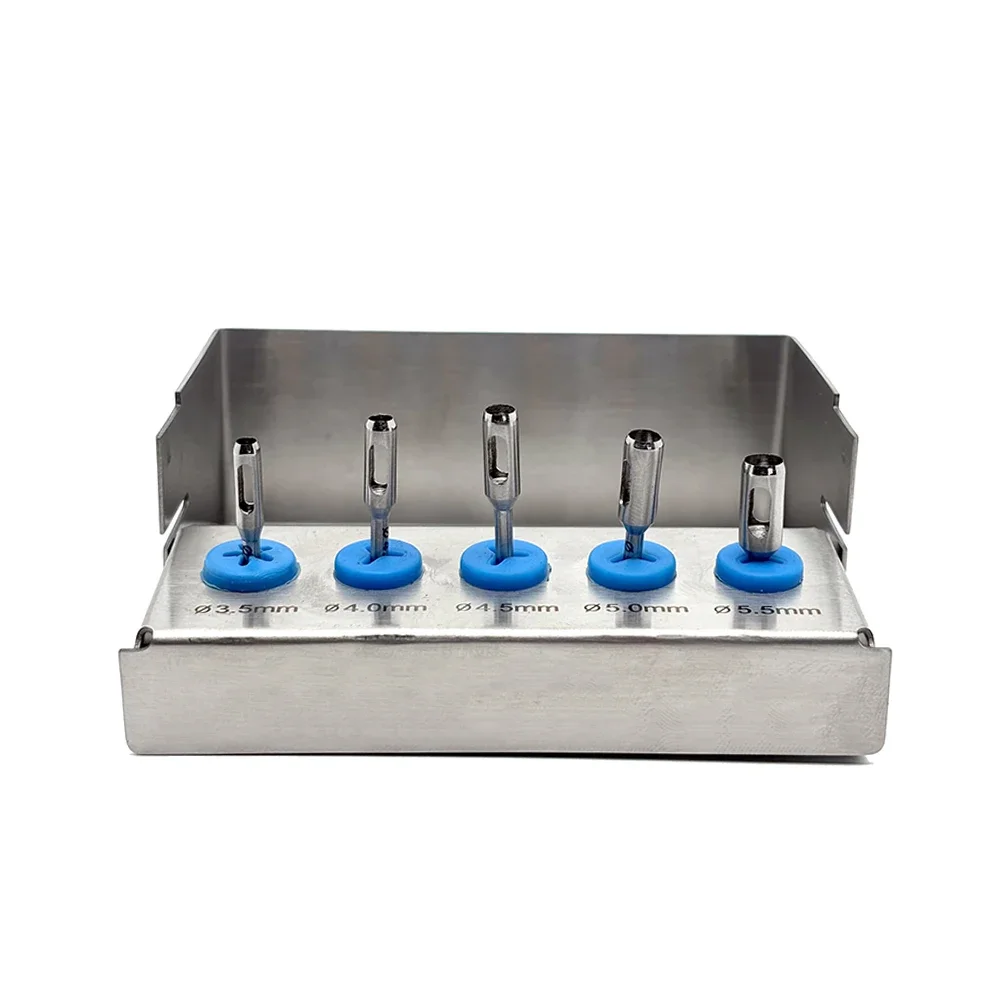 

5Pcs/set Dental Implant Tissue Punch Gingival Ring Cutter Stainless Steel Dental Implant Tissue Punch Dentist Instrument Tool