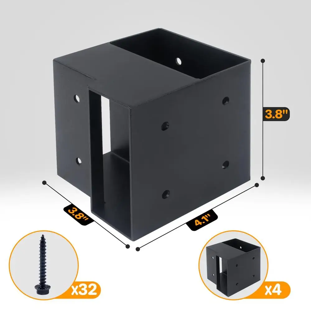 Heavy Duty Steel 3-Way Right Angle Corner Brackets Kit DIY Workbench Shelving Table Fits 2x4 8 Pcs 64 Screws Sturdy Durable