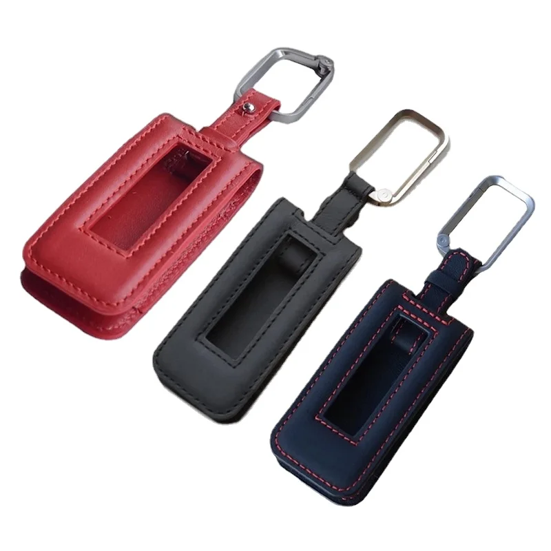 Leather Car Key Case Cover Key Bag Shell Protector For Porsche Cayenne Panamera 911 Macan Genuine Accessories