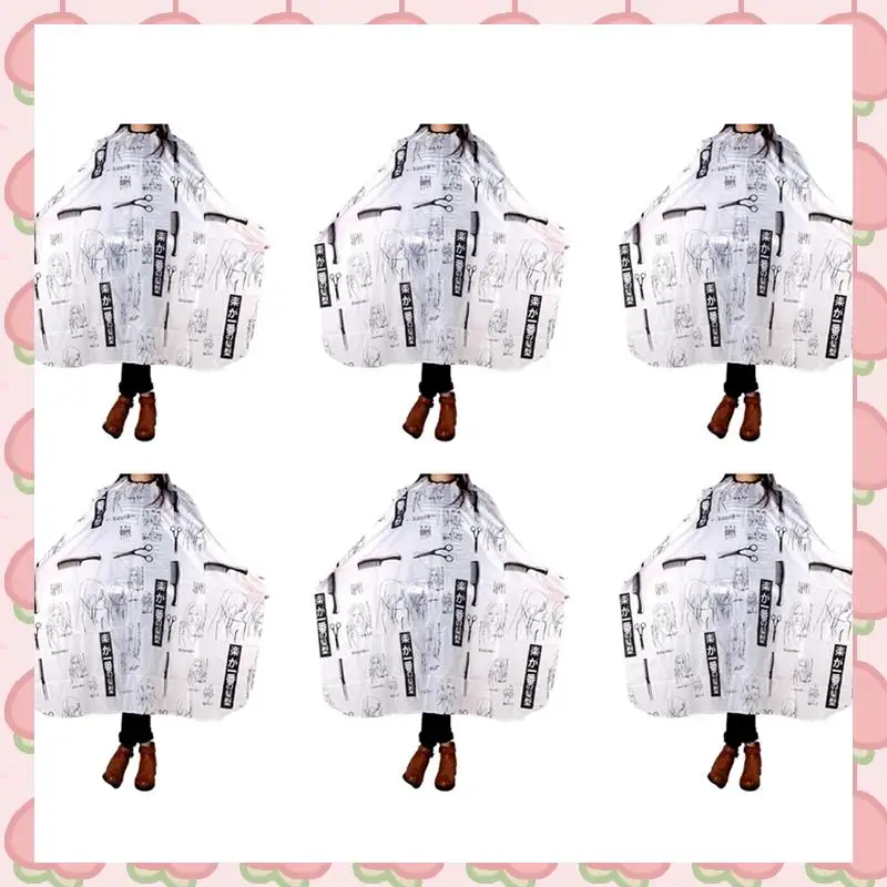 

N18R 6X Парикмахерское платье для салона для взрослых Накидка Парикмахерская Ткань для стрижки волос Черный