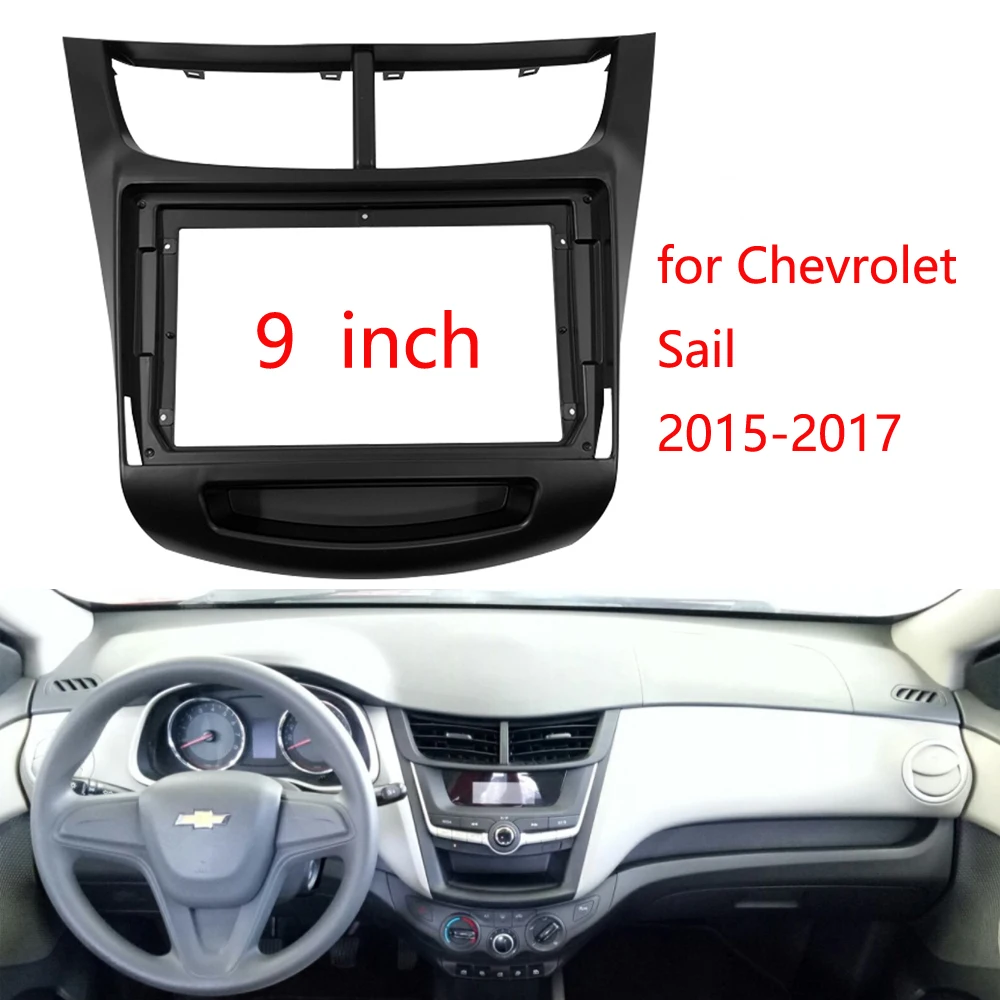 WQLSK 2 din 9-calowe radio samochodowe z ramką na deskę rozdzielczą do Chevrolet Sail 2015 2016 2017 Jednostka główna samochodowa Stereo — zdjęcie 2