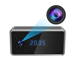 Full HD 4k Wifi Mini Clock Camera Night Vision  DV Video Recorder Camcorder Network   Two Way Audio Baby Monitor  Rec