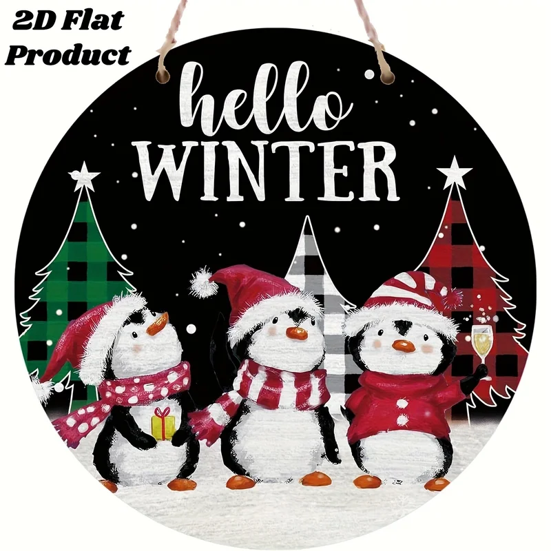 2D Flat Product Wooden Pendant Ornament Christmas Tree Topper Decoration Porch, Farmhouse, Window Sill Holiday Decoration