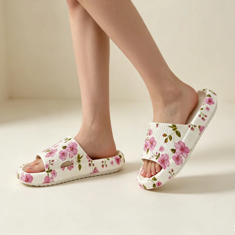 Baby Gate Stairs - Damen Retro Leopardenmuster EVA-Sandalen - Slip-On