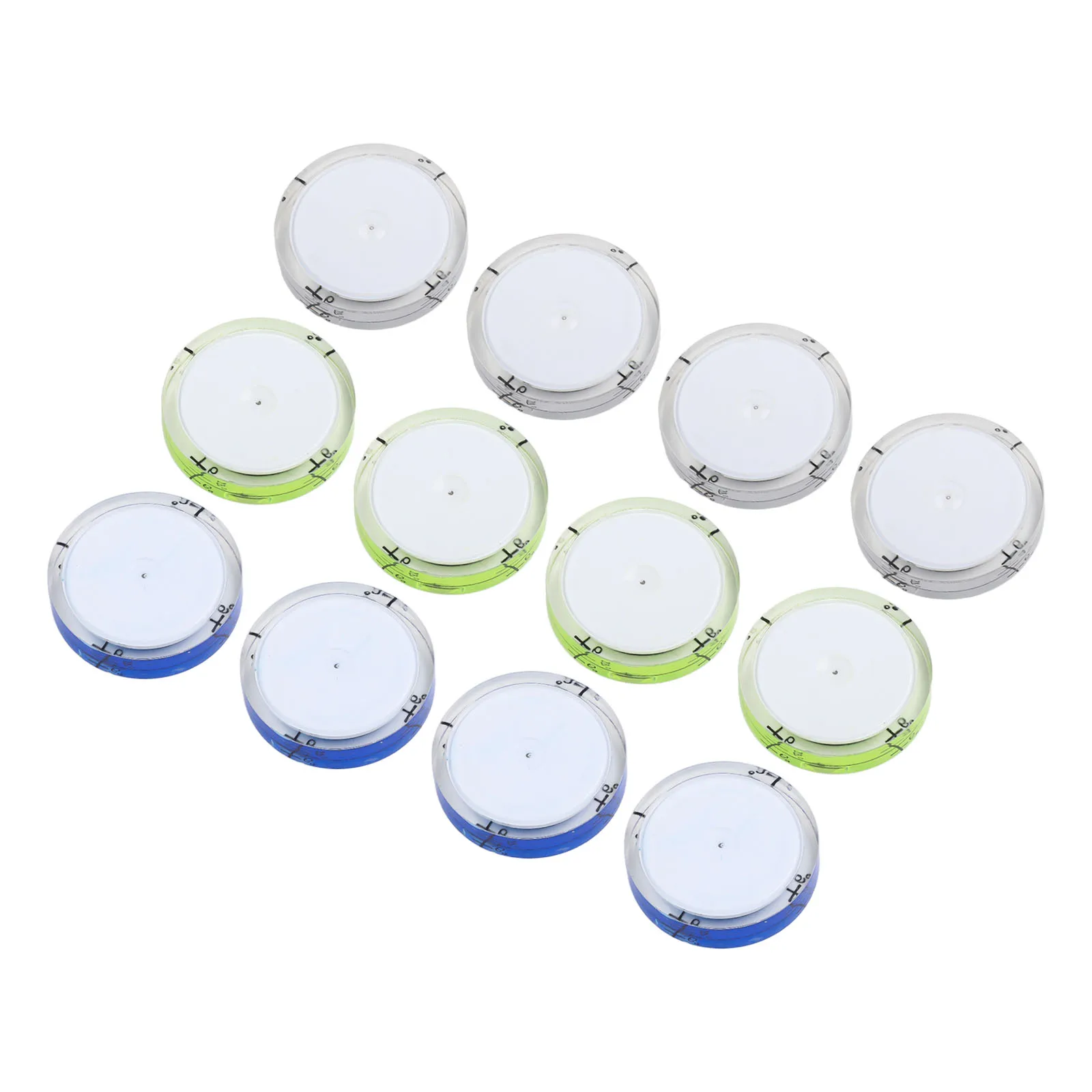

12pcs Set Bubble Level For Leveling Machine Equipment Translucent Material Versatile Measuring Tool Minimal Parallax Errors