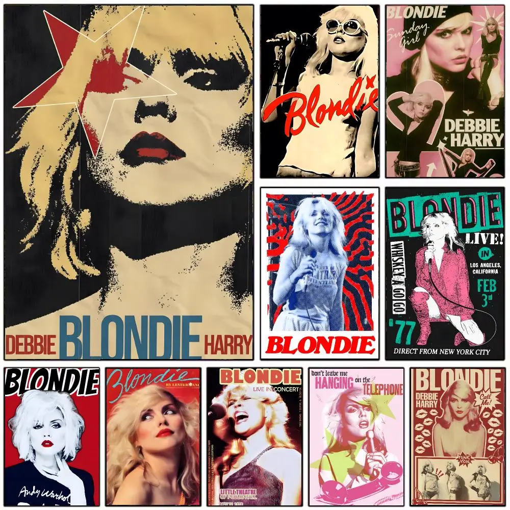 New-Wave-Band B-Blondie Poster Moderne Heimdekoration Innendesign & Zeitgenössische Wandkunst-Kollektion