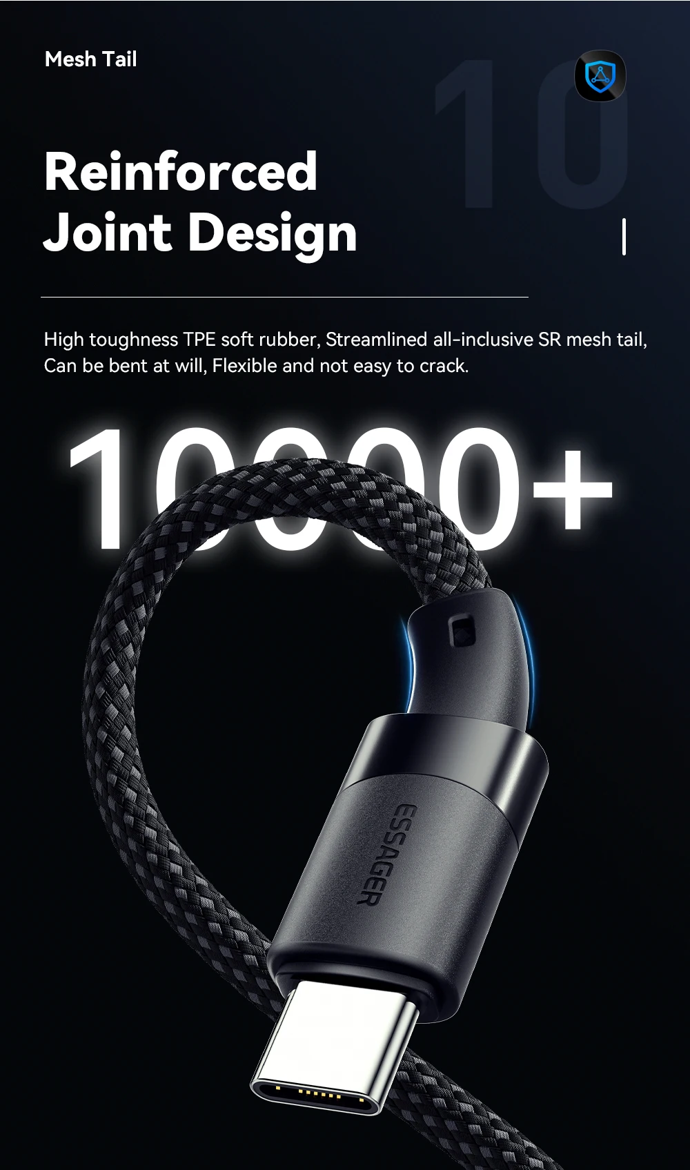Essager USB C to C 100W Magnetic Fast Charger Cable for iPhone 15 65W Type C to C Data Charging Wire for Laptop Samsung