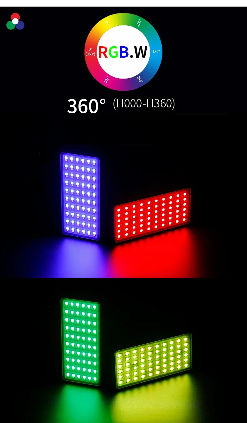 Nicefoto-TC-168 RGB LEDビデオライト,電話,カメラ,撮影スタジオ用の特殊効果を備えたポータブルフィルライト,2800k-9900k