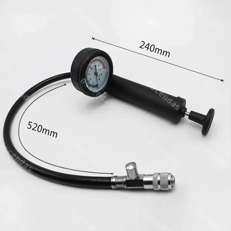 1Pcs Water Tank Leak Detector Shockproof Dial Car Pressure Gauge Tester Cooling System Tester Radiator Pressure Pump