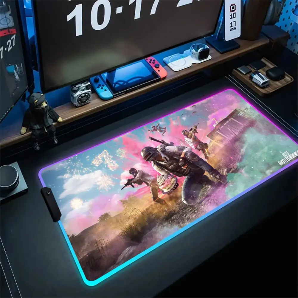 P_ubg B_battlegrounds Mouse Pad 900x400 Mouse Pad RGB Mouse Teclado Mecánico Gamer Gaming Mouse Pad Pad Escritorio Accesorios LE