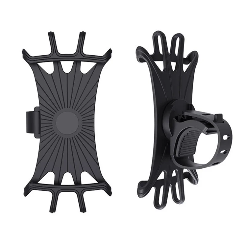 Supporto universale per telefono cellulare da bicicletta in Silicone rotante a 360 ° supporto di navigazione per manubrio da moto per telefono da 4.0 pollici-6.0 pollici