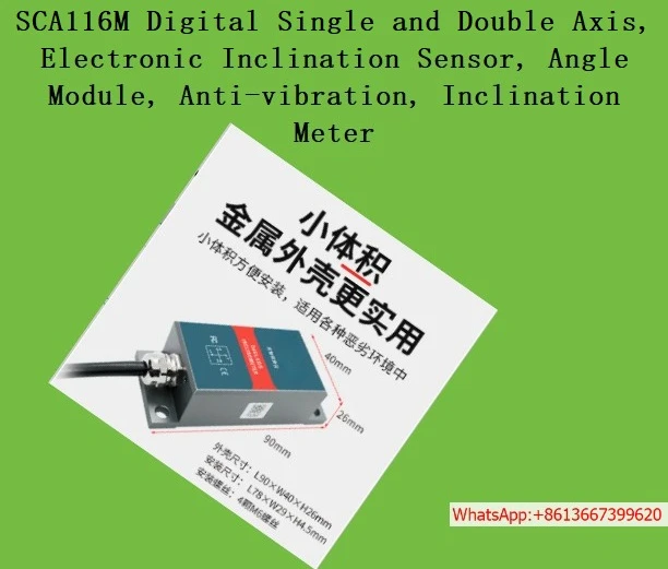 SCA116M Digital Single and Double Axis, Electronic Inclination Sensor, Angle Module, Anti-vibration, Inclination Meter