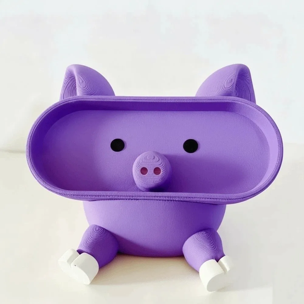 

Portable Pink Piggy Glasses Case PLA Multi-functional Pig Stationery Storage Box Anti-lost Large Capacity Eyewears Storage Box
