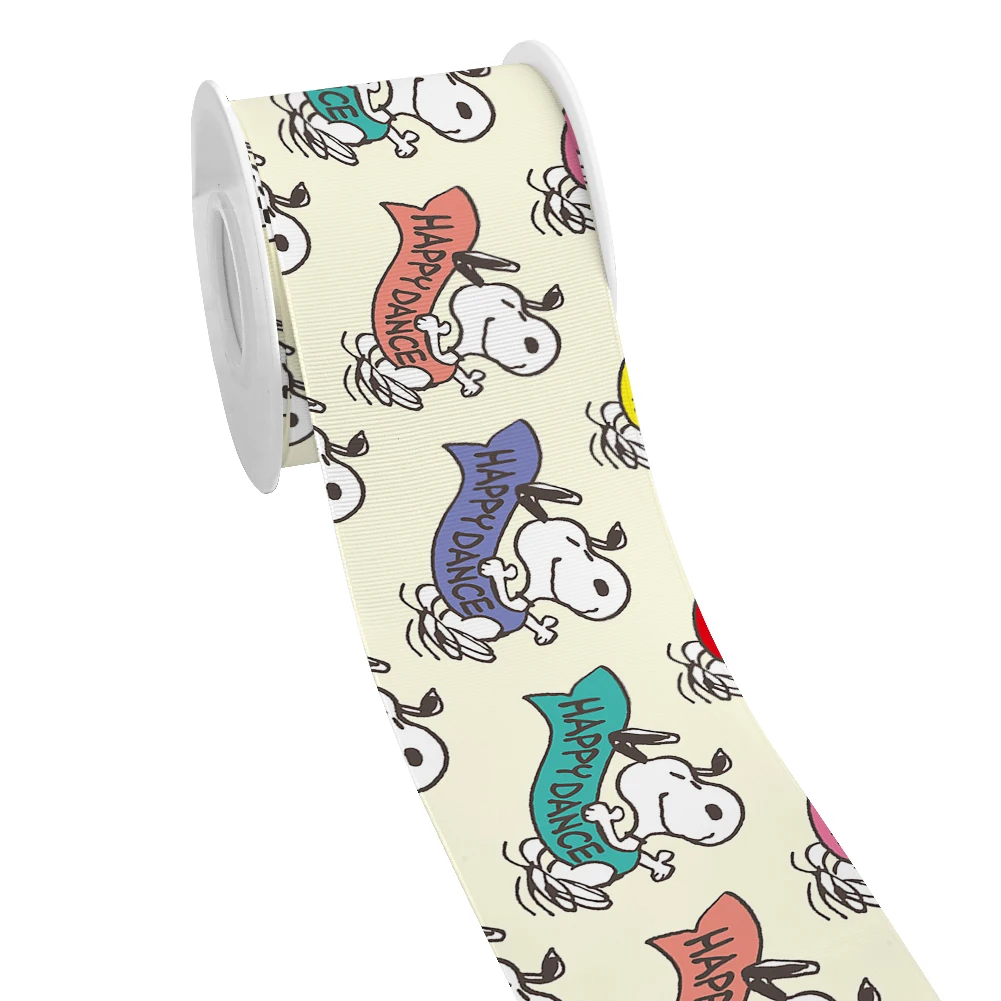 MINI Cartoon Dog Snoopy Design Printed Grosgrain Satin Ribbon for Gift Wrapping Hair Bow 50 Yards