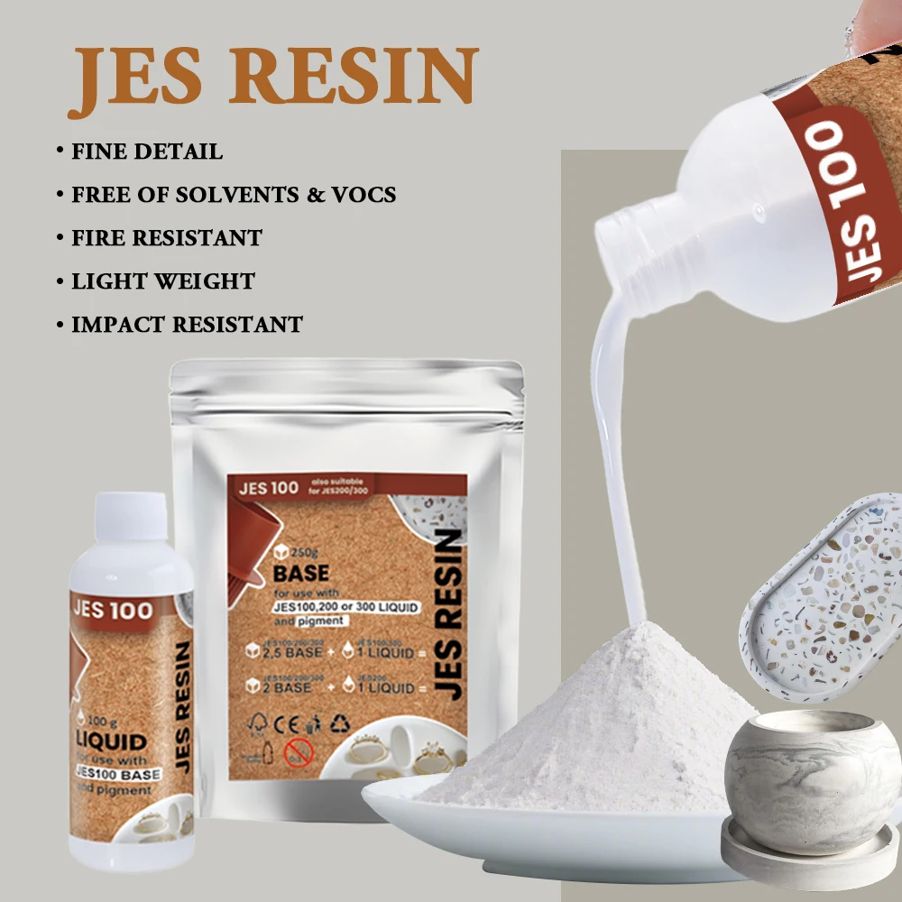 Resin Casting Powder Kit(LIQUID and BASE 2.5:1)(350/700/1050g),fast curing casting gypsum powder for beginners, water-activated