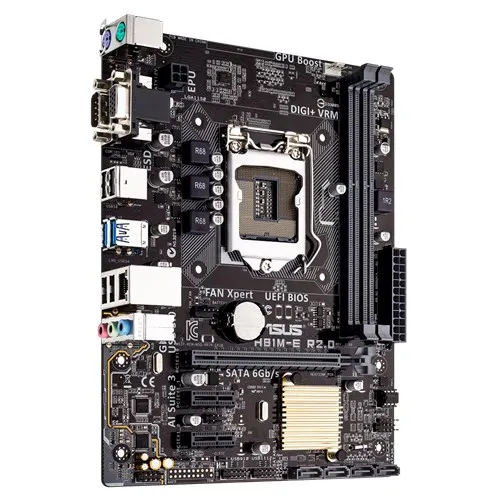 ASUS H81M-E R2.0 Motherboard Support i5-4670K 4690K i7-4790K 4790S LGA1150 DDR3 1600MHz 16GB 2×SATA III PCI-E 2.0 USB3.0 Micro A