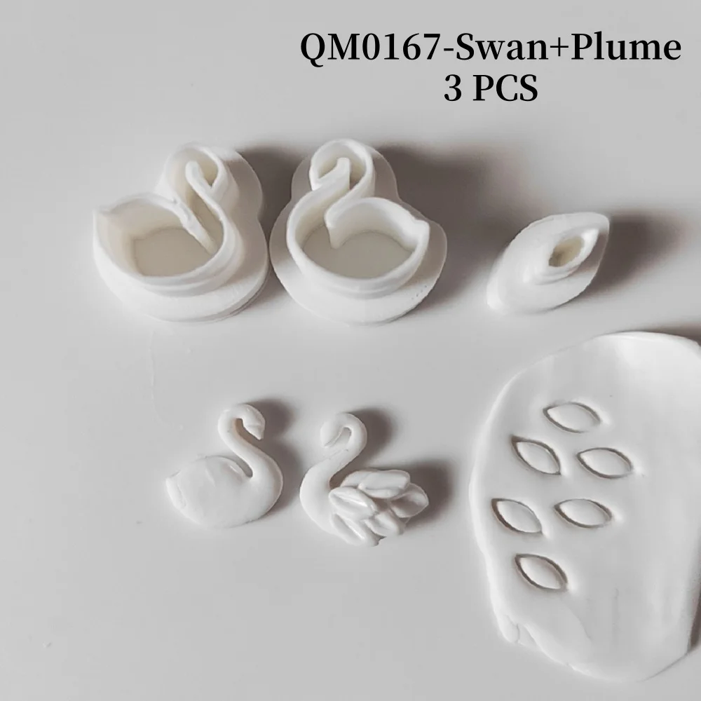 Mini-Tiere, weiche Keramik, Polymer-Ton-Schneider, Welpe/Elefant/Fuchs/Eisbär/Schwan, Formen für Schmuck, Anhänger, Ohrringe, Herstellung von Form – Detail 4
