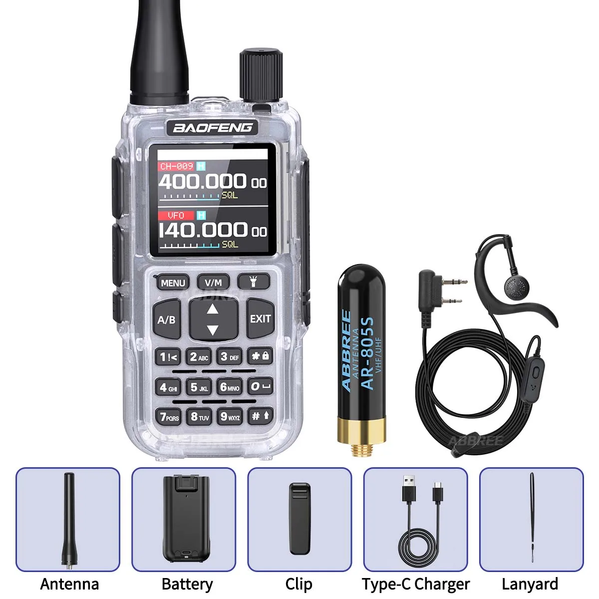 BAOFENG MINI 5 Walkie Talkie 2200mAh Batterij APP Bluetooth Programmering Lange afstand Dual PTT Nieuw geüpgradede UV-5R MINI Ham Radio