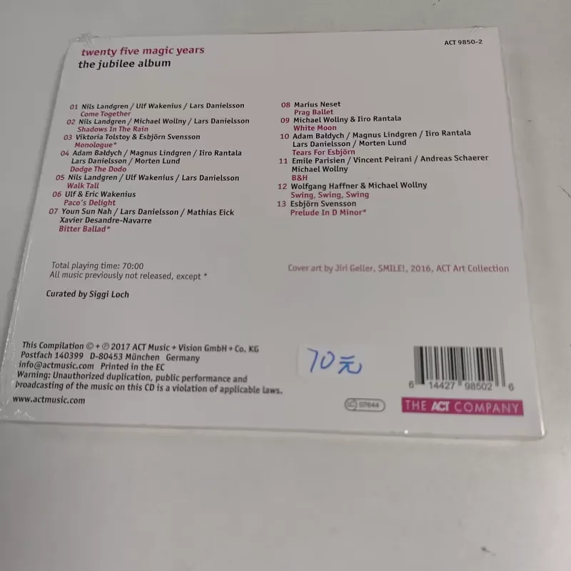 ACT Music 25th Anniversary Album CD - alternate angle