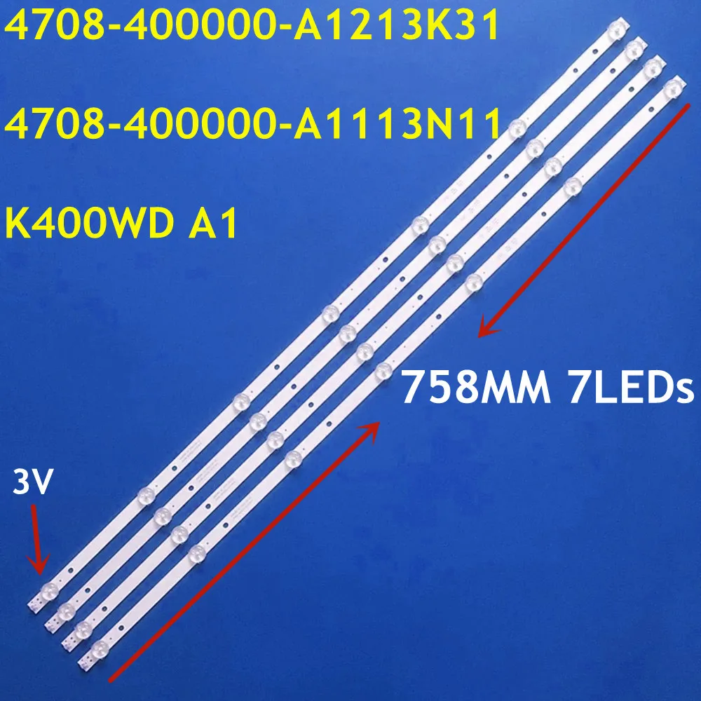 40pcs LED Strip 4708-400000-A1213K31 4708-400000-A1113N11 K400WD A1 For 40PFS5073/60 40PFF5455 39PHF5451/T3 D40LW1000 K390WK1