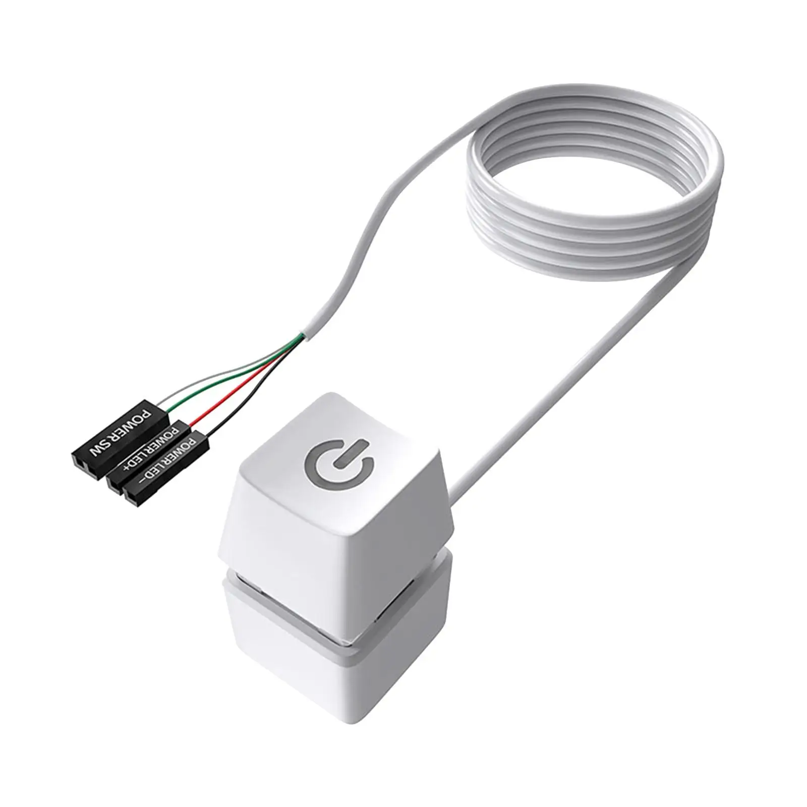 Desktop Computer Power Switch Computer Supply with LED Light Indicator External Remote for Desktop Hotels Computer Meeting Rooms