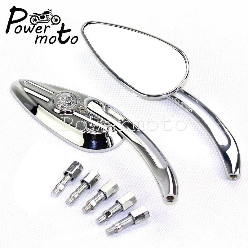 Motorcycle Accessories Rearview Mirror For Harley Softail Dyna Touring Sportster Custom Cruiser Scooter 8mm & 10mm Side Mirrors